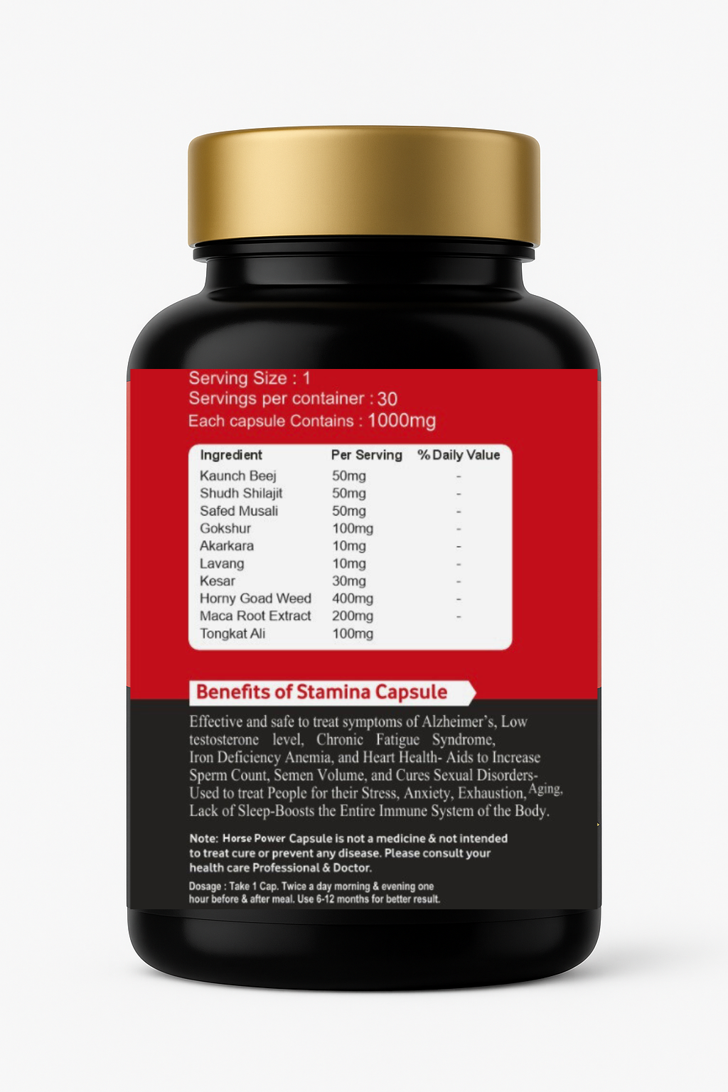 BharatBiotek Horse Power Capsule |
Premium Ayurvedic Stamina Booster for Men – 30 Capsules