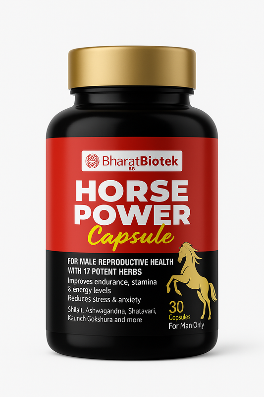 BharatBiotek Horse Power Capsule |
Premium Ayurvedic Stamina Booster for Men – 30 Capsules